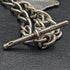 1899 British Antique Pure Silver (925 Silver) Double Albert Chain 57g Medal Fob